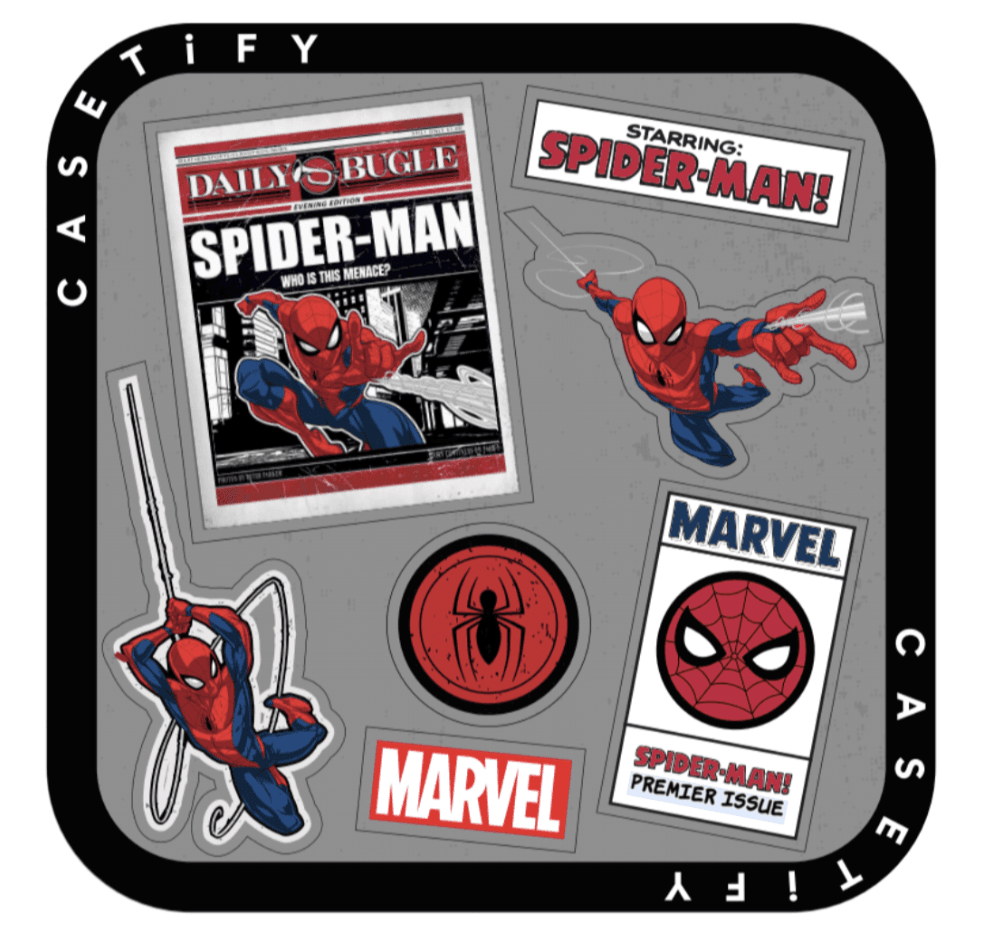 CASETiFY x SpiderMan Sticker Pack CASETiFY